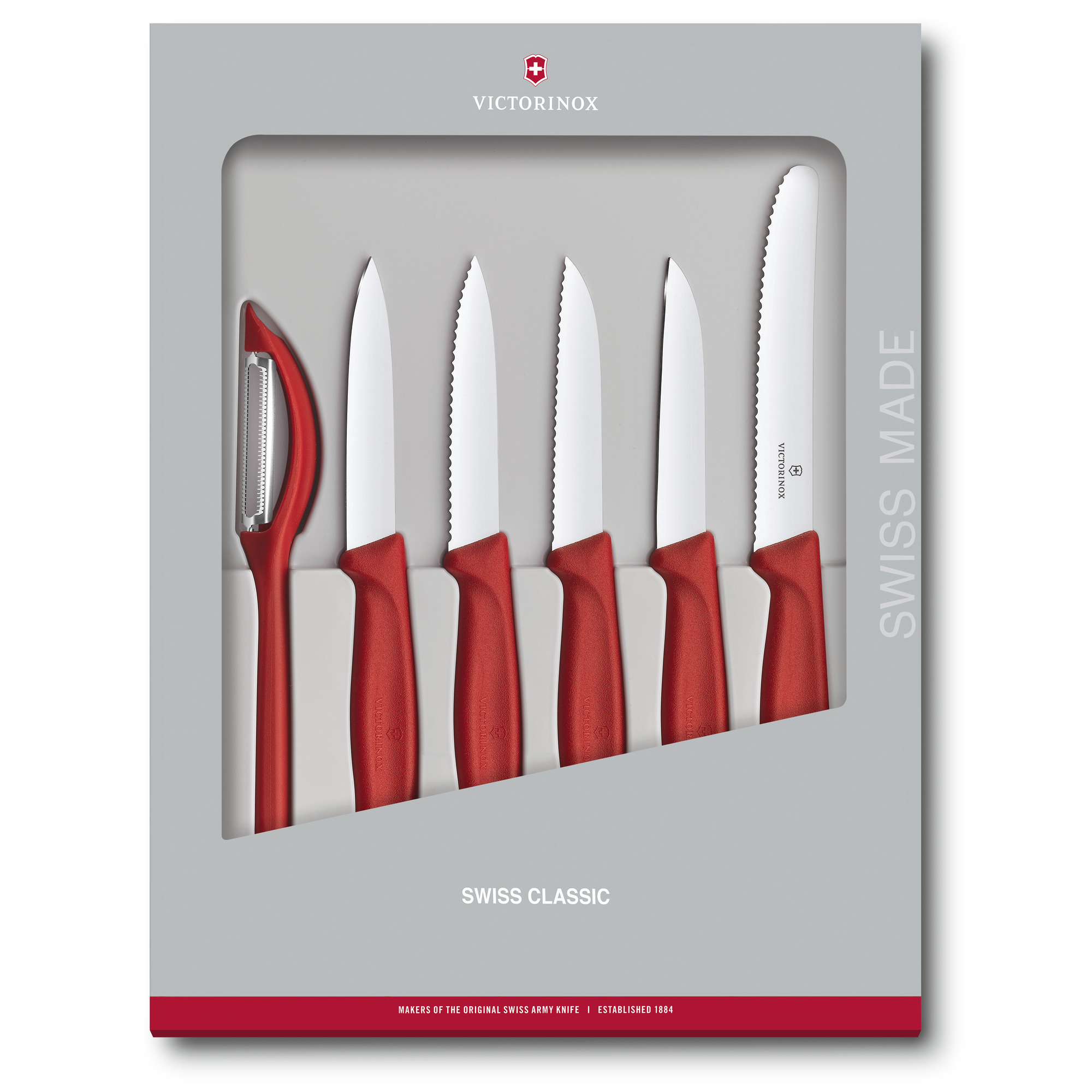 Victorinox Swiss Classic Gemüsemesser-Set, rot