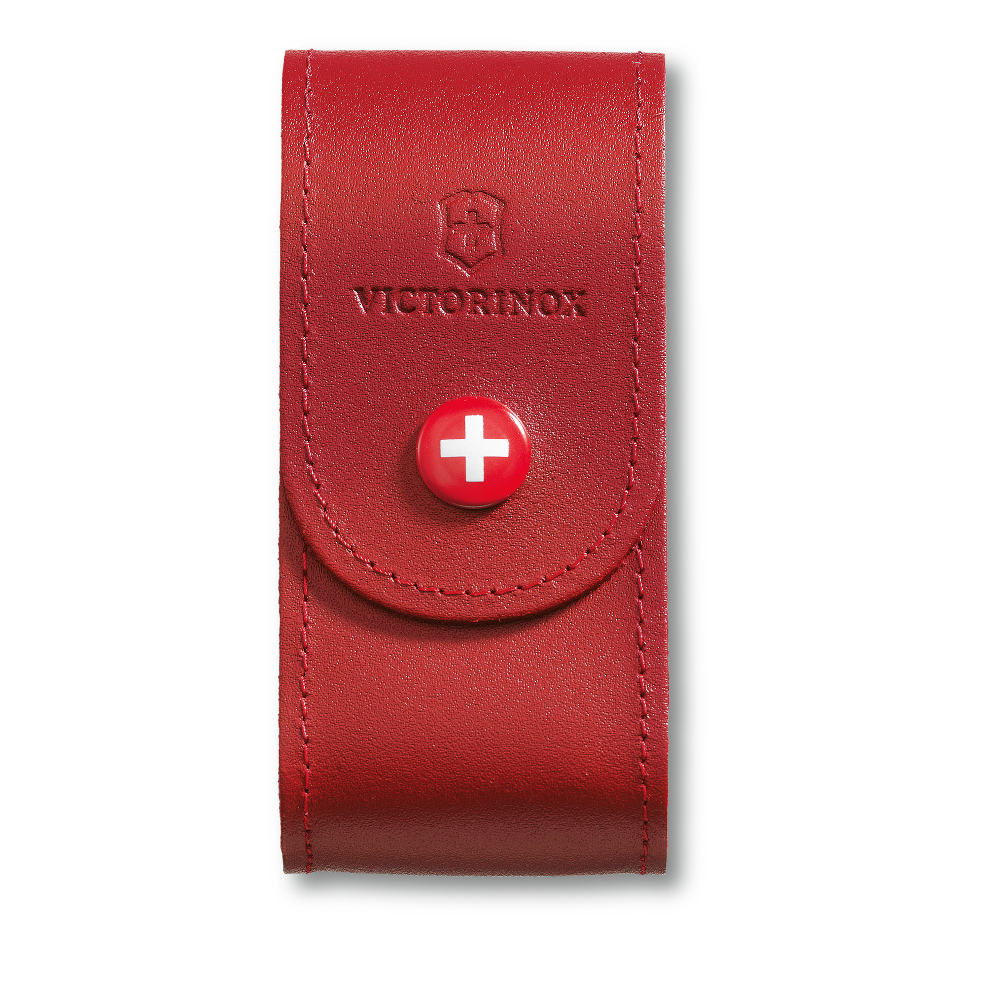 Victorinox Leder-Gürteletui mit Druckknopf rot