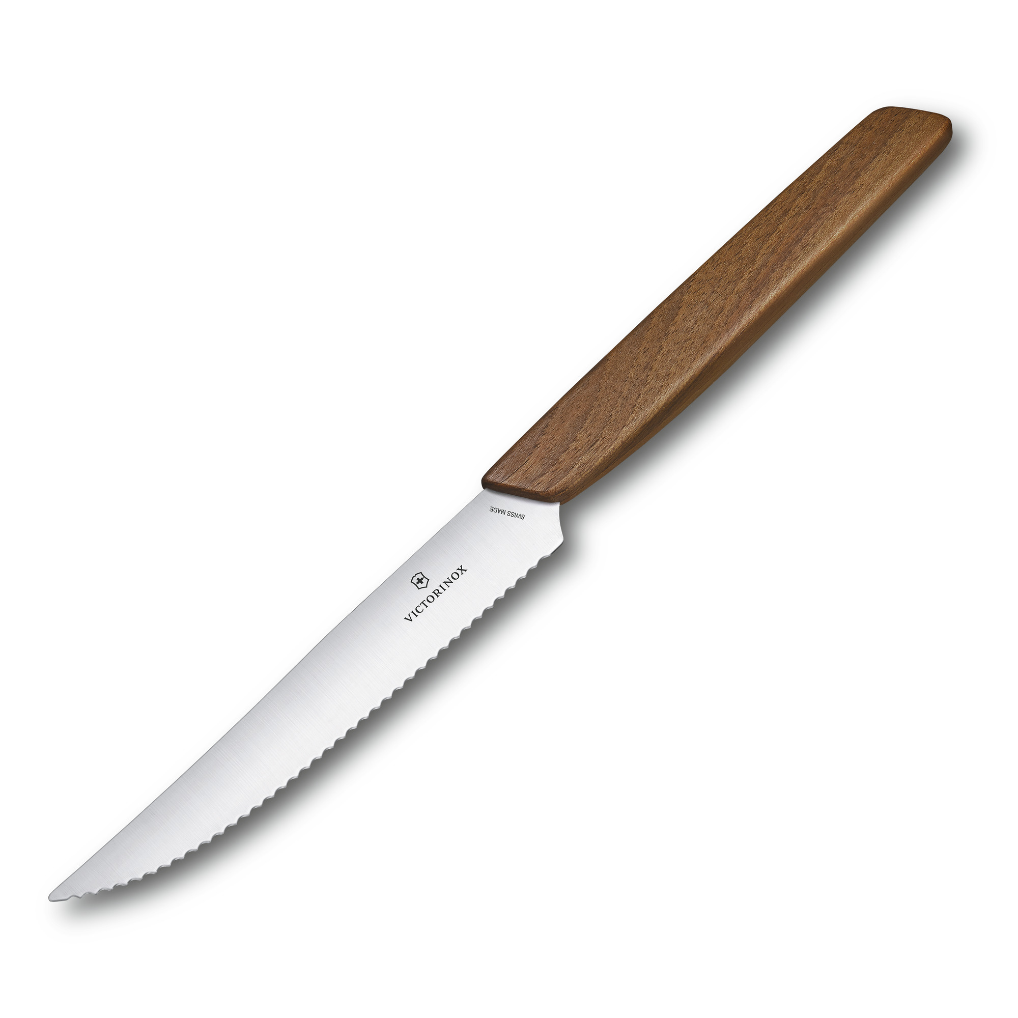 Victorinox Swiss Modern Wood Steakmesser-Set, Wellenschliff