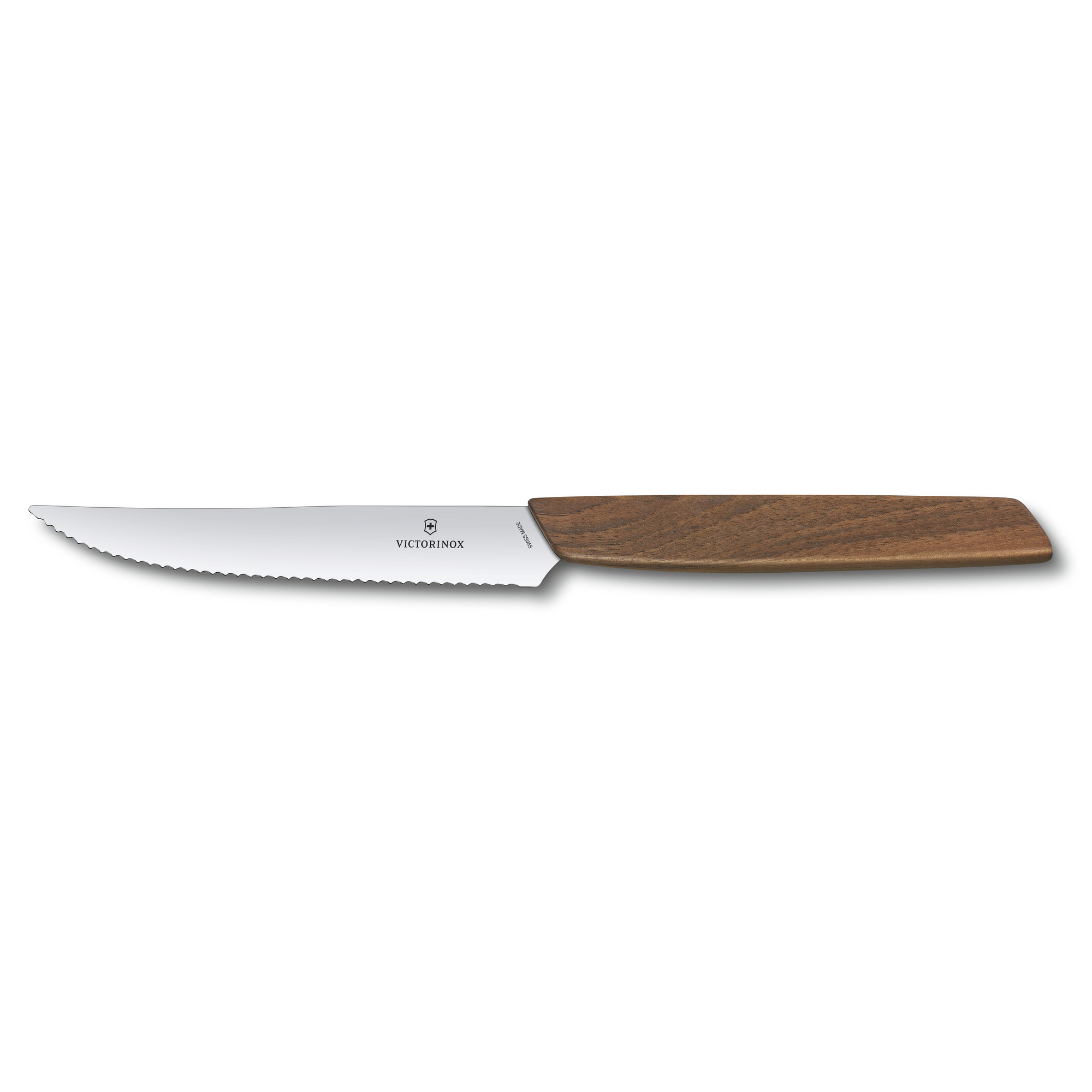 Victorinox Swiss Modern Wood Steakmesser-Set, Wellenschliff