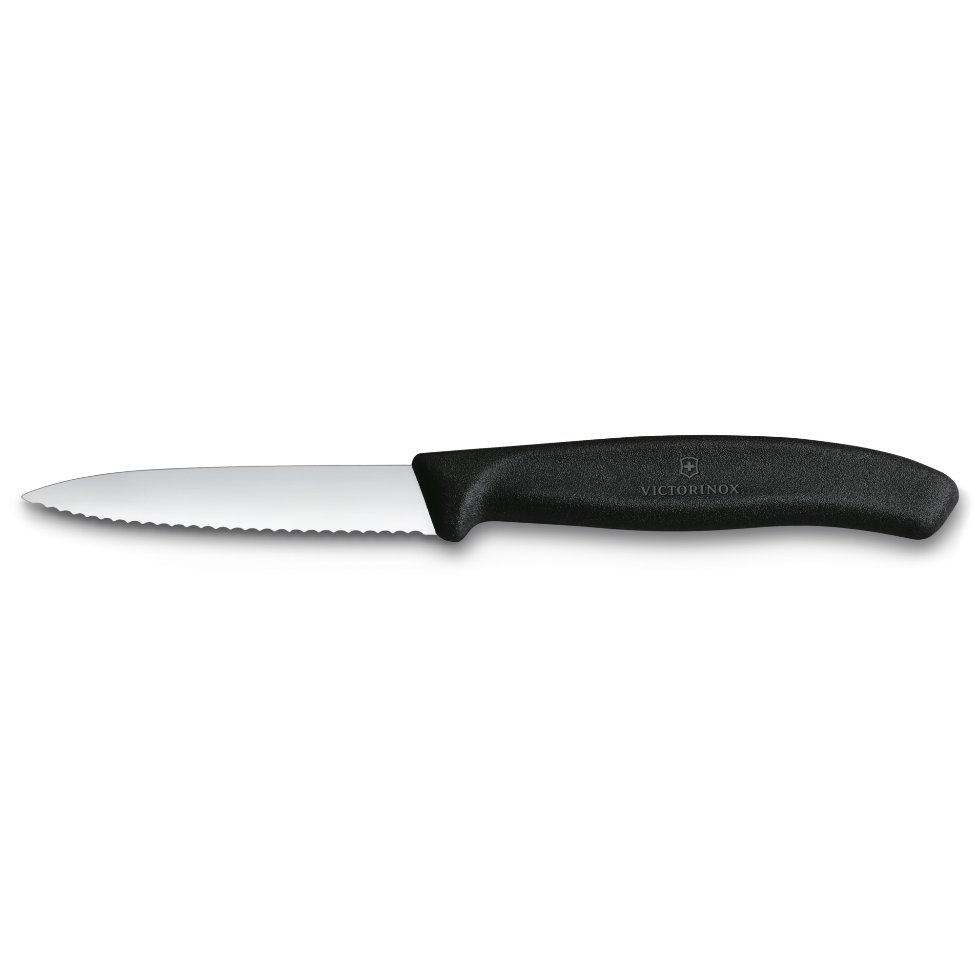 Victorinox Swiss Classic Gemüsemesser Wellenschliff 8cm, schwarz