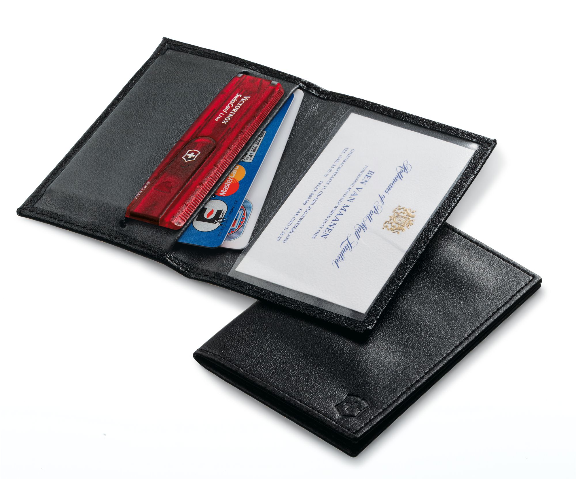 Victorinox Swiss Card Etui mit Visiten- und Kreditkartenfach aus Echt-Leder
