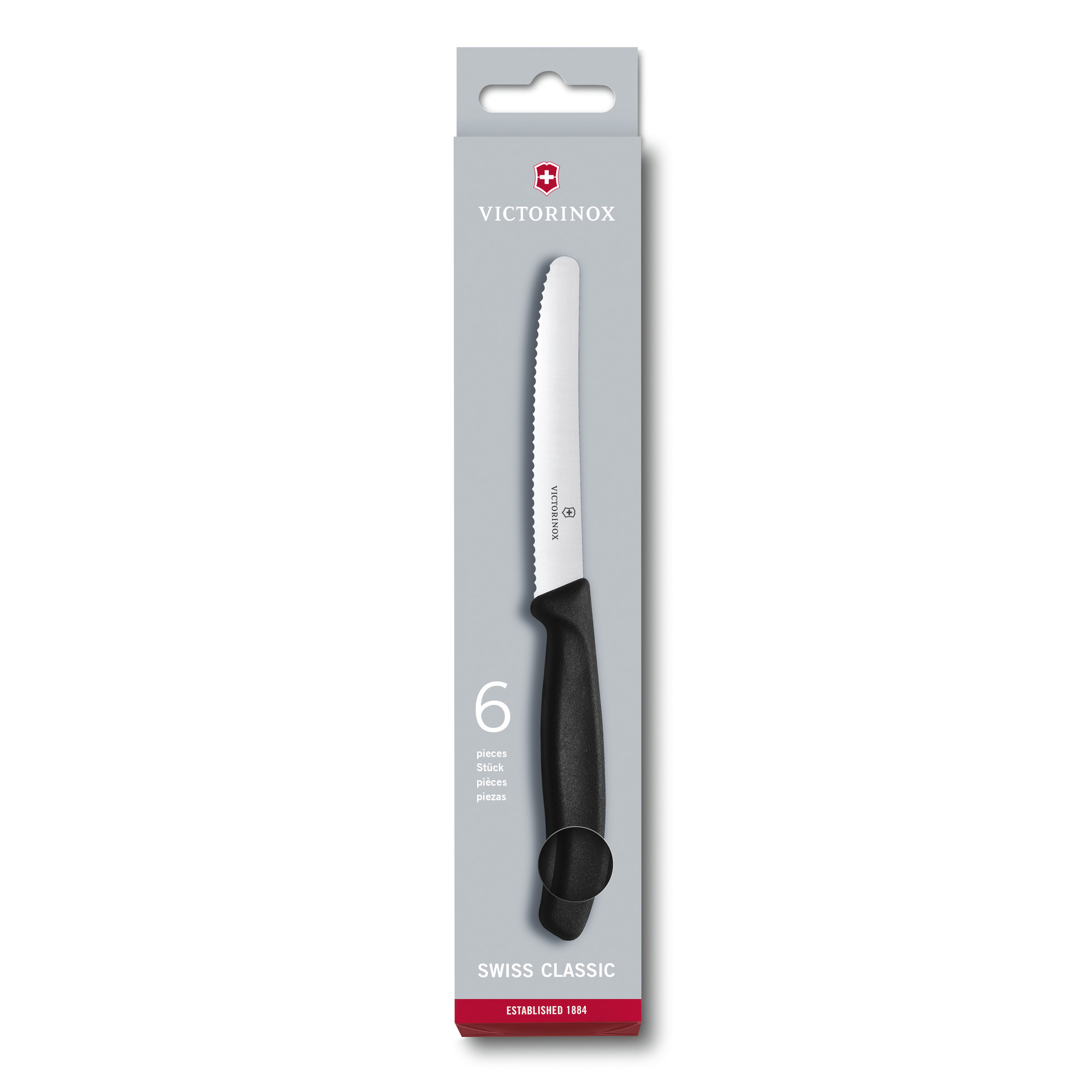 Victorinox Swiss Classic Tomaten- und Tafelmesser 11cm, schwarz