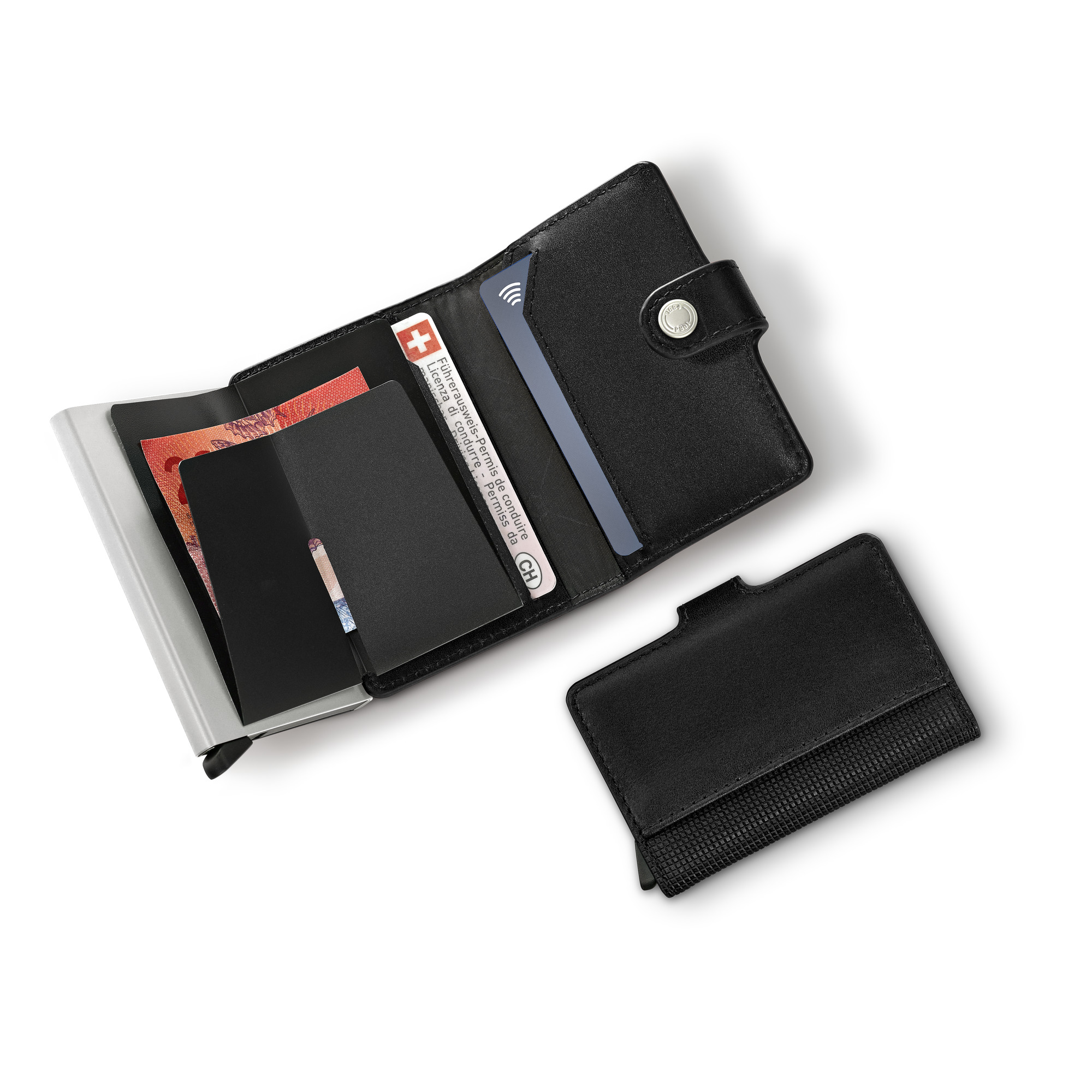 Victorinox Altius Secrid Leather Card Wallet, schwarz