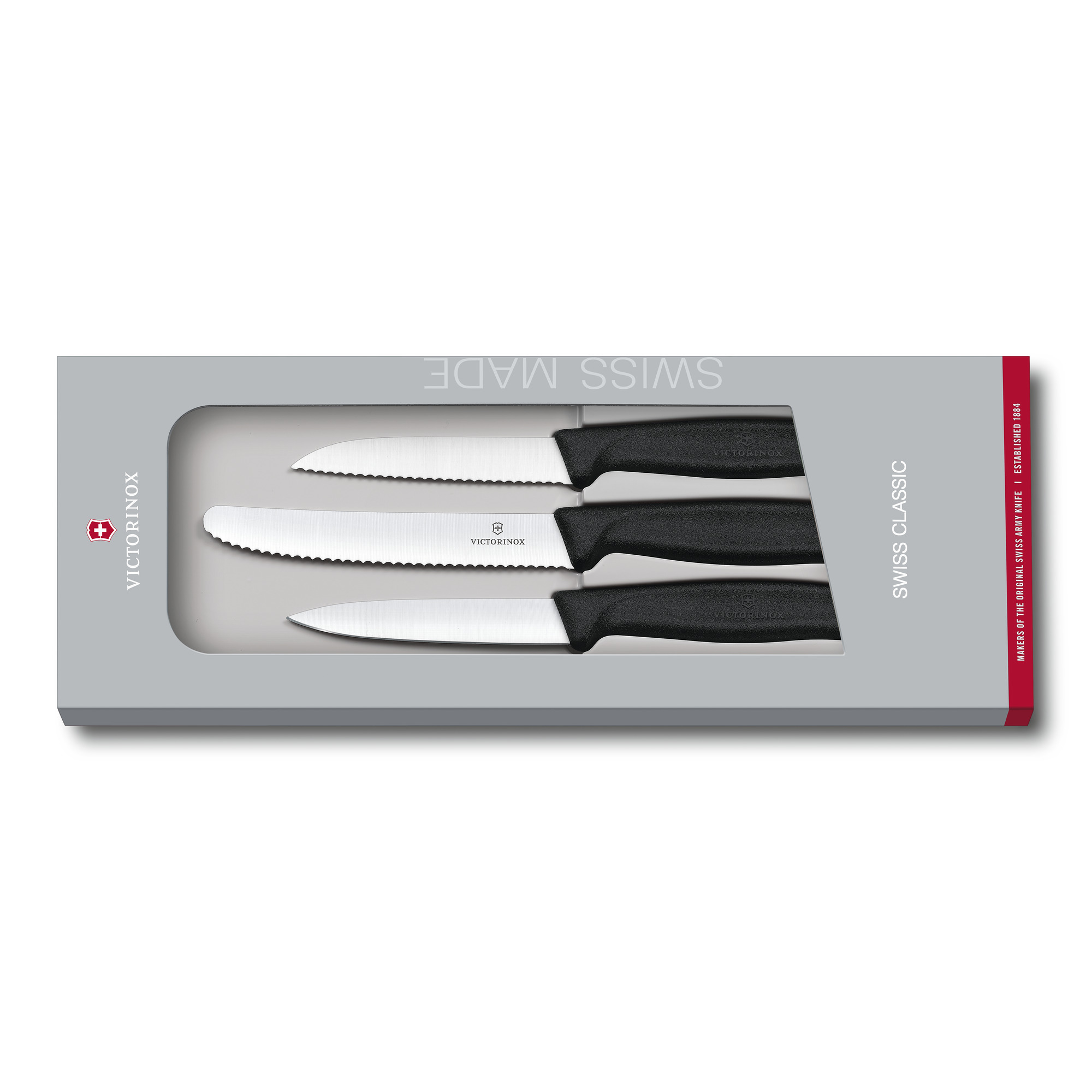 Victorinox Swiss Classic Gemüsemesser-Set, schwarz