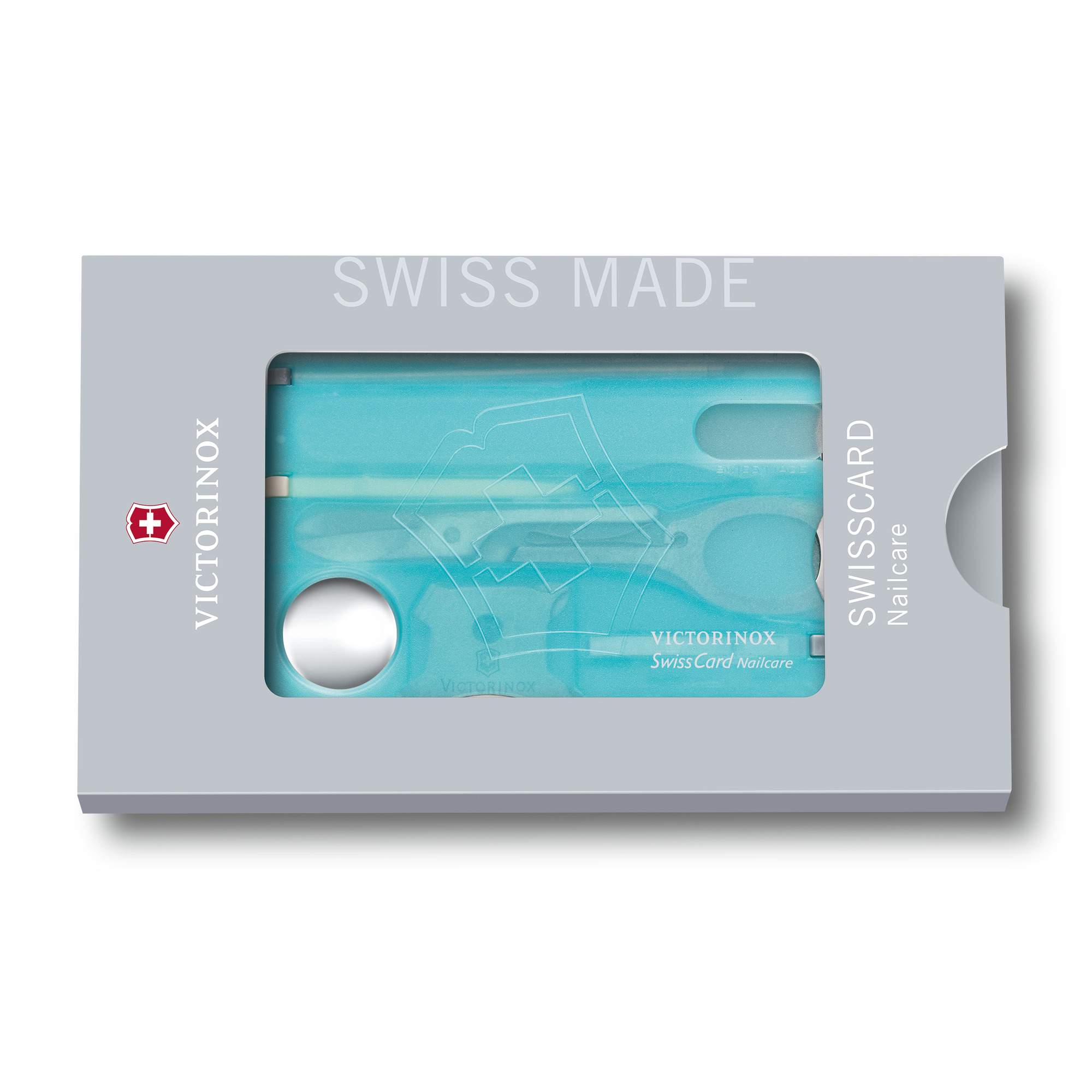 Victorinox Swiss Card Nailcare eisblau transluzent