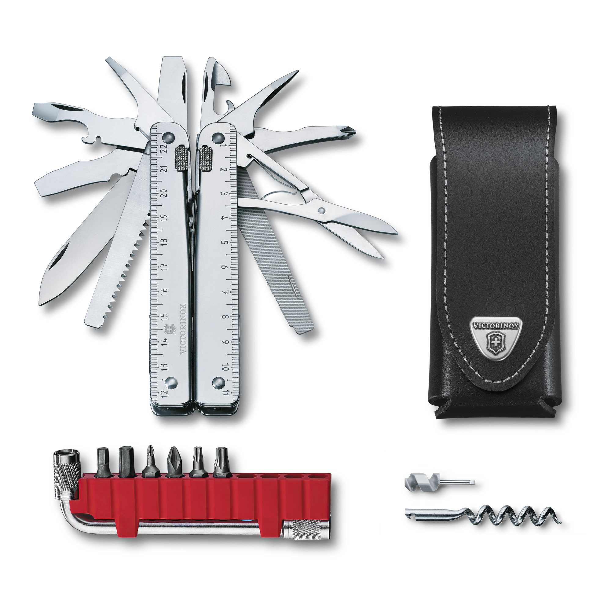 Victorinox Swiss Tool X Plus Bit-Schlüssel, in Leder-Gürteletui