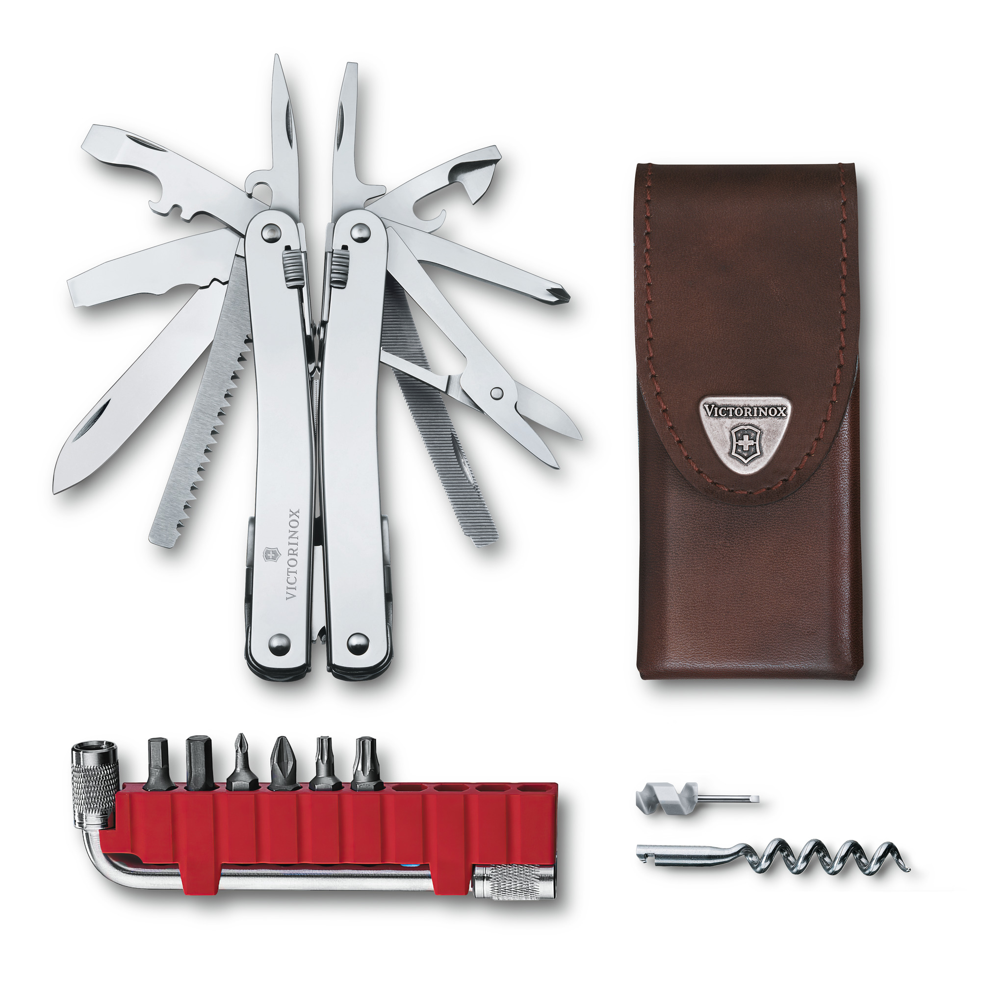 Victorinox Swiss Tool Spirit X Plus Bit-Schlüssel, in Leder-Etui
