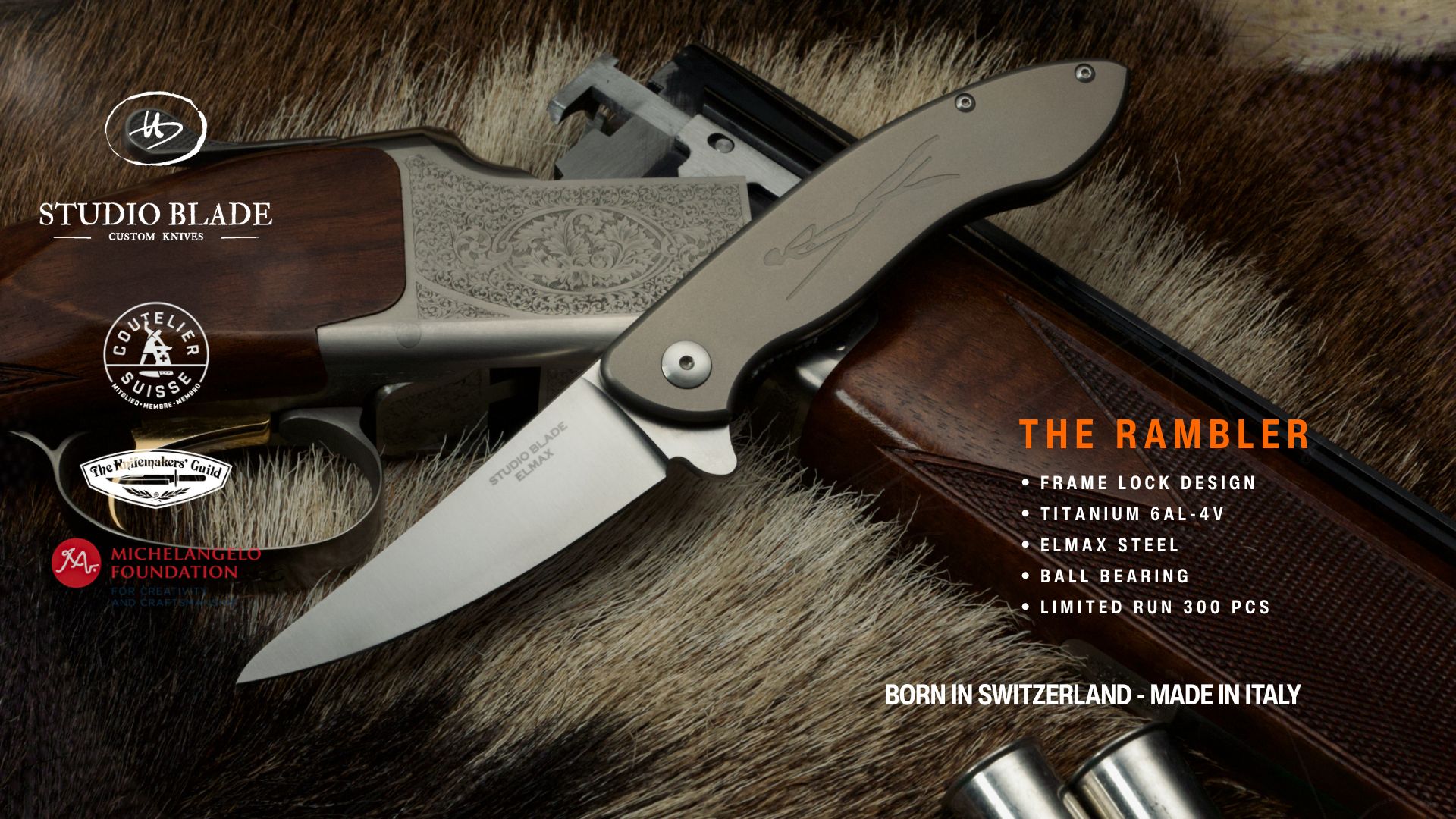 Studio Blade The Rambler Frame Lock Folder, Nummer 124