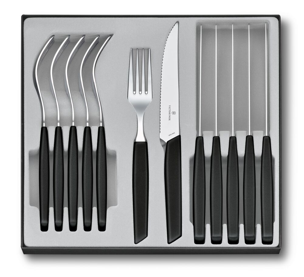 Victorinox Swiss Modern Tafelbesteck 12-teilig, schwarz