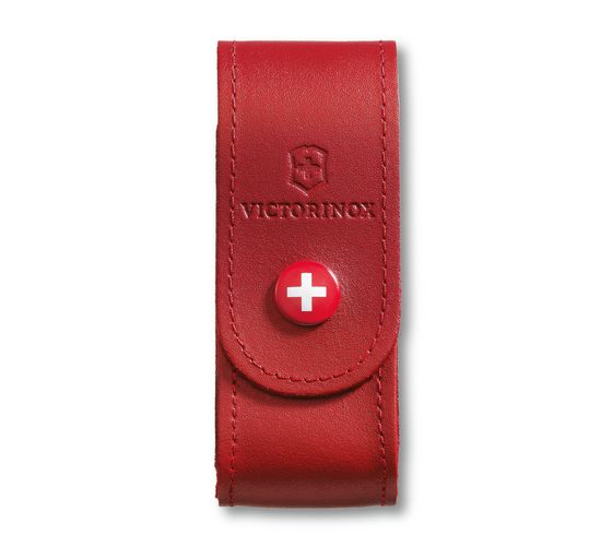 Victorinox Leder-Gürteletui mit Druckknopf rot