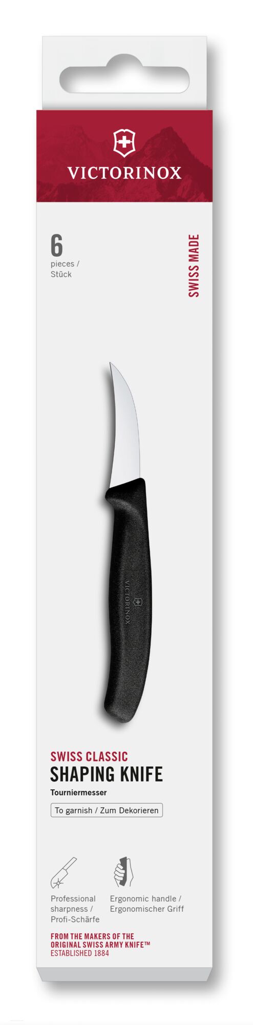 Victorinox Swiss Classic Tourniermesser 6cm schwarz, 6-teilig Victorinox Swiss Classic Tourniermesser 6cm schwarz, 6-teilig