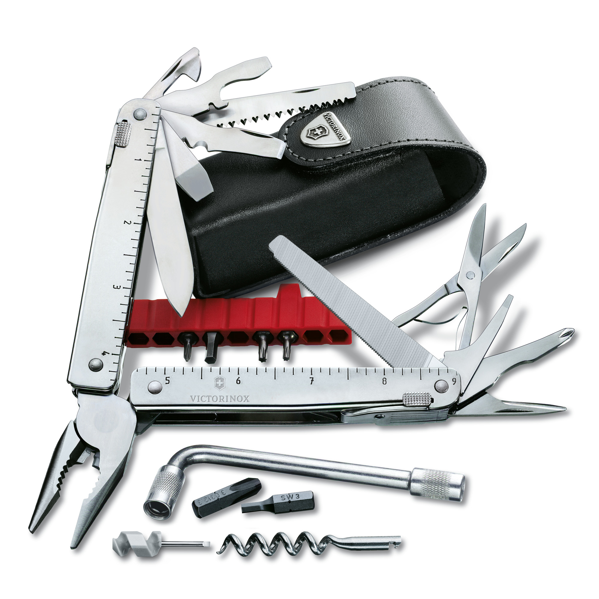 Victorinox Swiss Tool X Plus Bit-Schlüssel, in Leder-Gürteletui