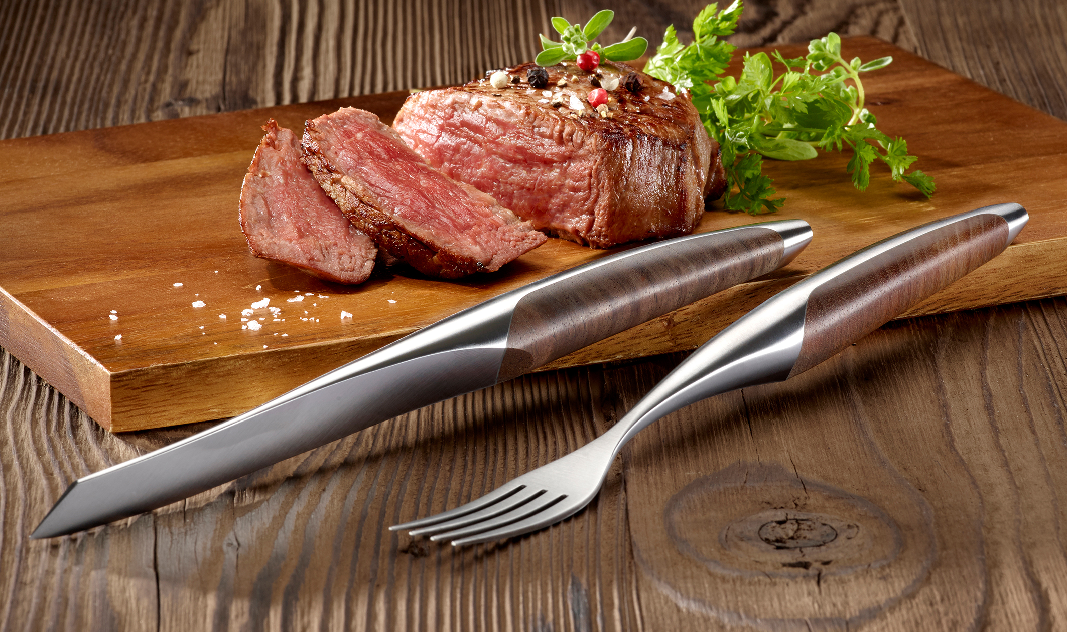 sknife Steakbesteck Set Walnuss