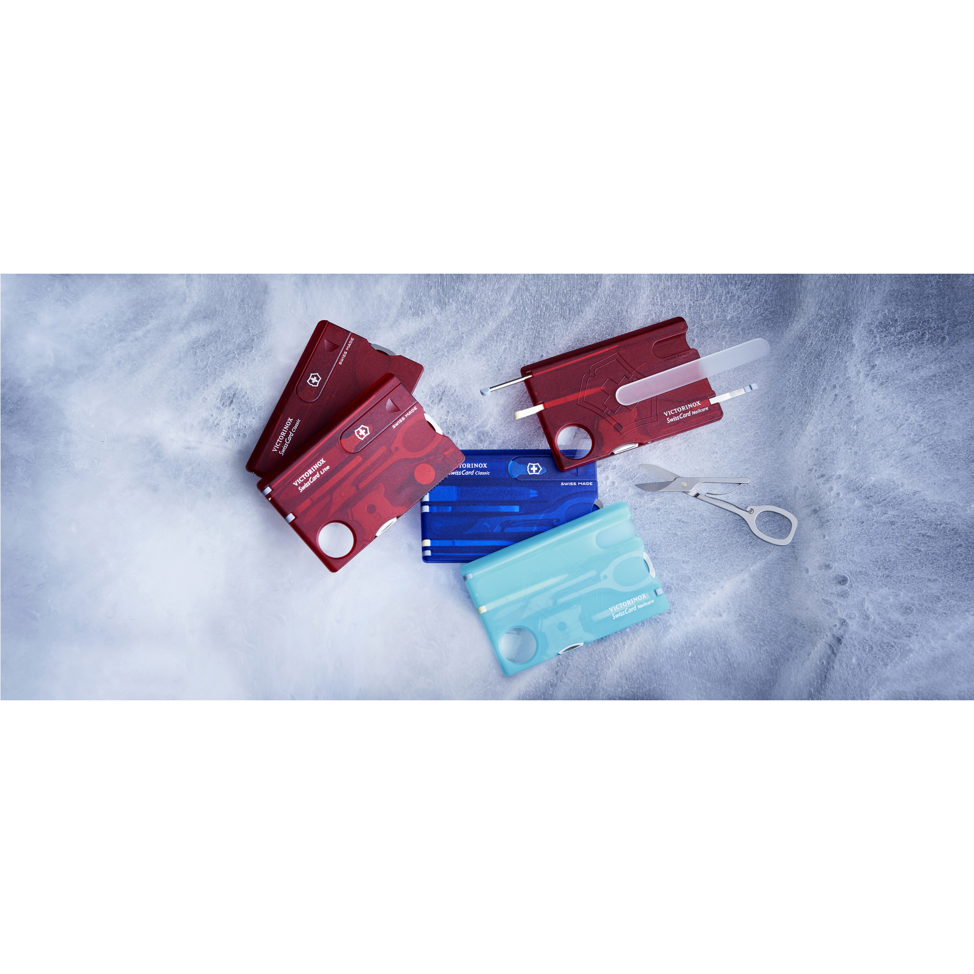 Victorinox Swiss Card Nailcare rot transparent