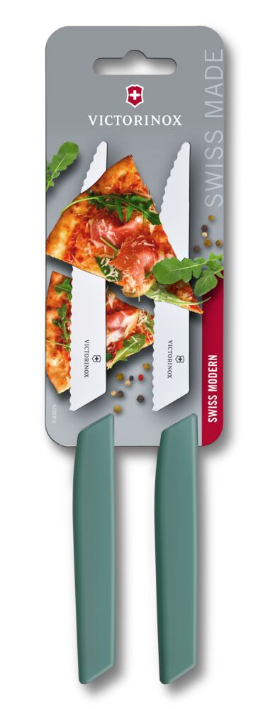Victorinox Swiss Modern Steak- und Pizzamesser, 2-teilig grün